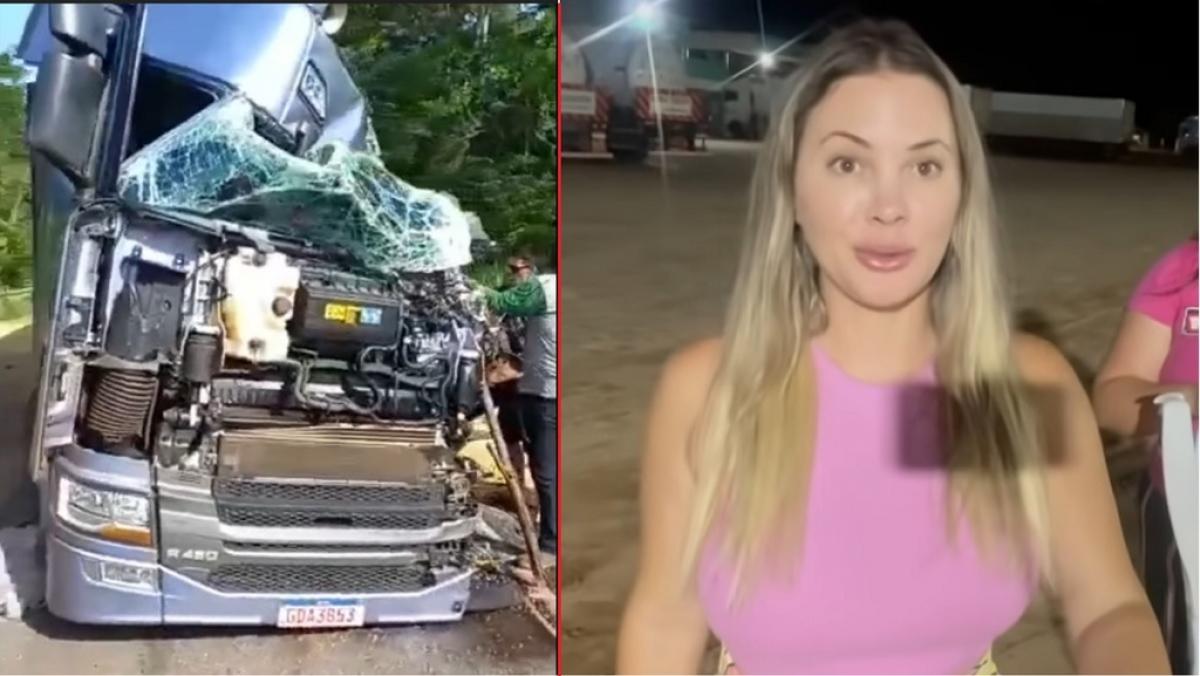 “Ela está em choque”, diz irmã da amiga que estava com a ‘caminhoneira youtuber’ no acidente em Mato Grosso