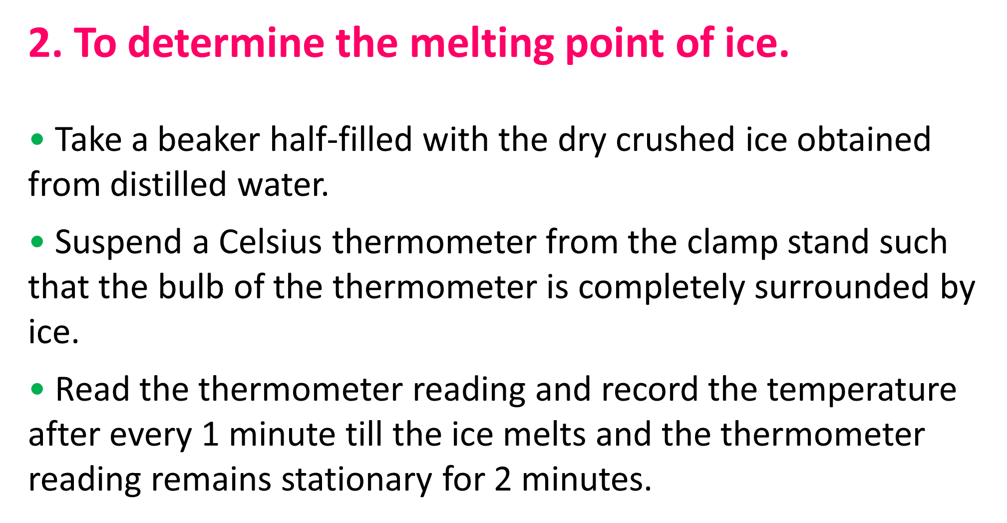 Class 9 Science Practical :- To determine the melting point of ice and boiling point of water