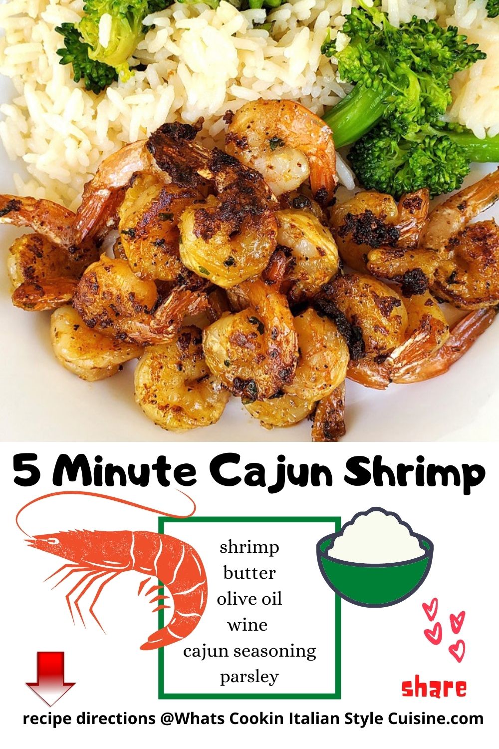 cajun shrimp pin for later