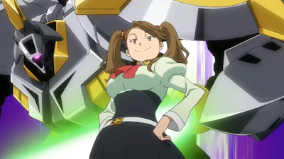 Kaoruko Sazaki - Kaoruko Sazaki con su R-Gyagya en el tema de apertura