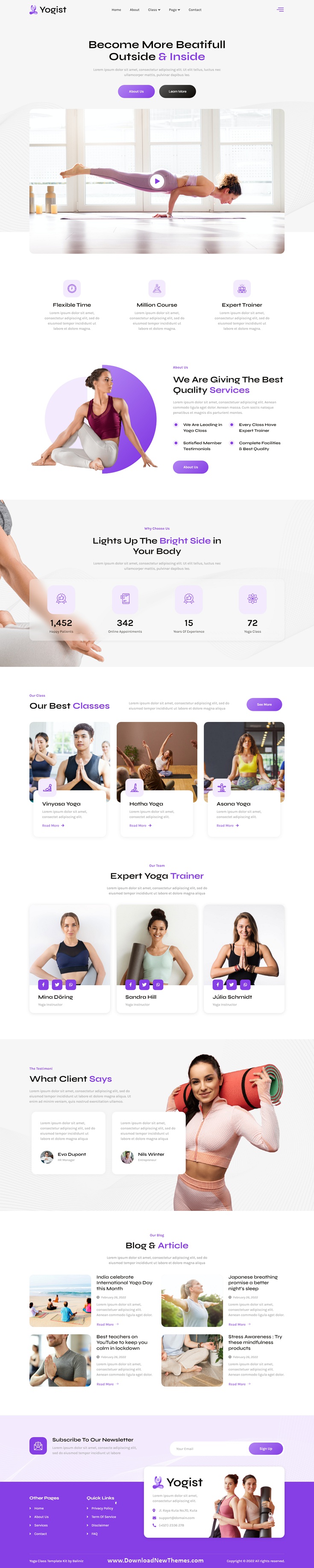 Yogist – Yoga Studio & Fitness Club Elementor Template Kit Review