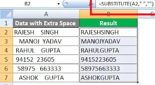 3 Way to Remove Extra Space in Excel before and after Numbers or Text in Hindi