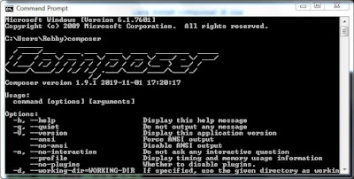 cek composer di cmd windows