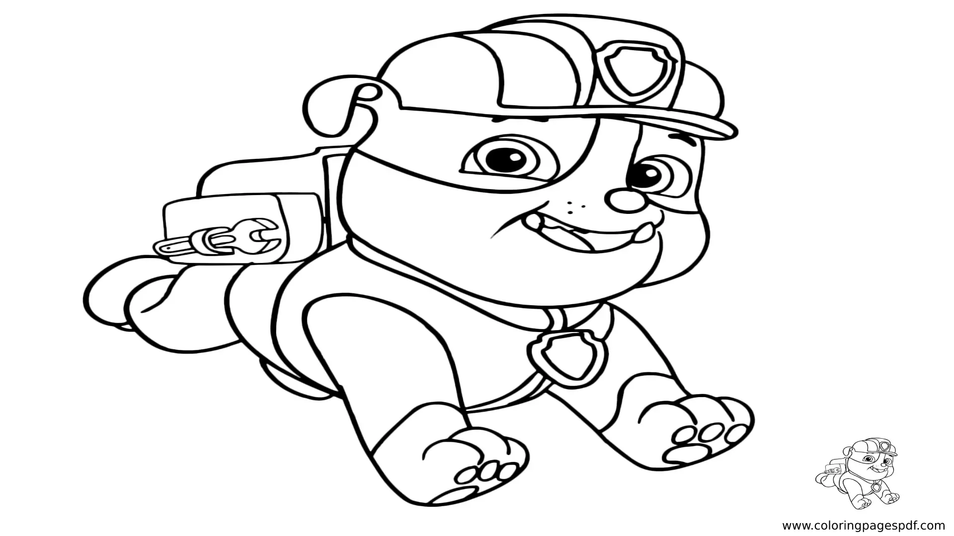 Coloring Pages Of Rubble Running