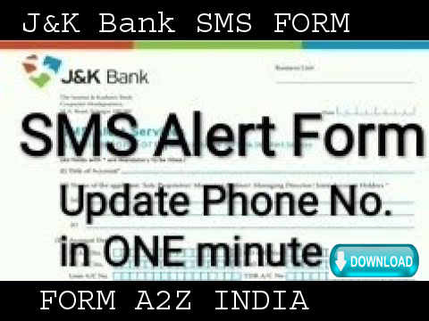 J&K Bank SMS Alert Form