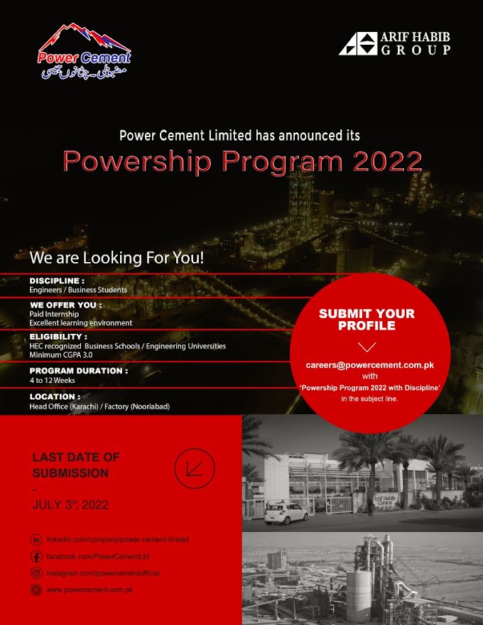 Power Cement Limited Powership Program |2022|