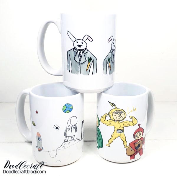 Is your head full of awesome sublimation ideas now?  Mine too. I have so many fun ideas, a craft room literally spilling over with supplies...and limited time. Ugh.  But I'm so glad I made these keepsake mugs for my kids...or me.