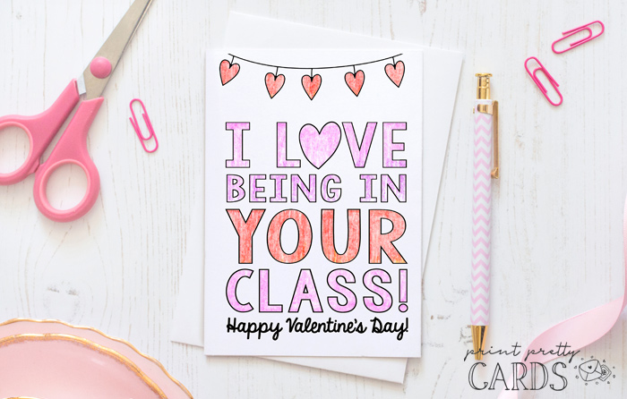 Printable Valentines Card for Teacher