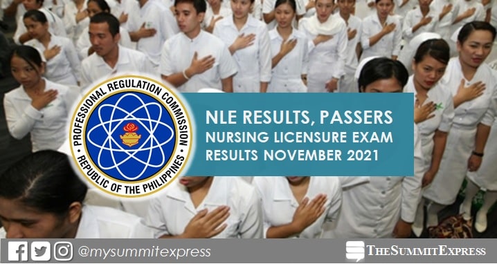 NLE RESULTS: November 2021 nursing board exam list of passers, top 10