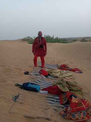 Have you ever slept in a authentic desert ? Our bedding on Sam Sand Dunes in Jaisalmer.