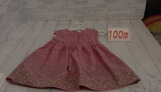 中古品　子供服　１００ｃｍ　ＧＡＰ　ピンク　スリーブレスワンピース　２２０円