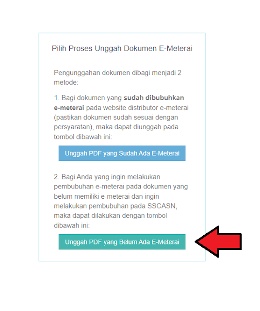 Anda dapat melakukan penempelan meterai menggunakan Meterai Elektronik dengan Cara Cek Akun E-Materai dan Langsung di Bubuhkan. Lihat Gambar dibawah