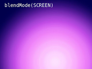 Glowing with the blendMode(SCREEN).