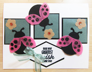 Ladybug Card made with Stampin'Up!'s Hello Ladybug Stamp set and Ladybug Builder Punch