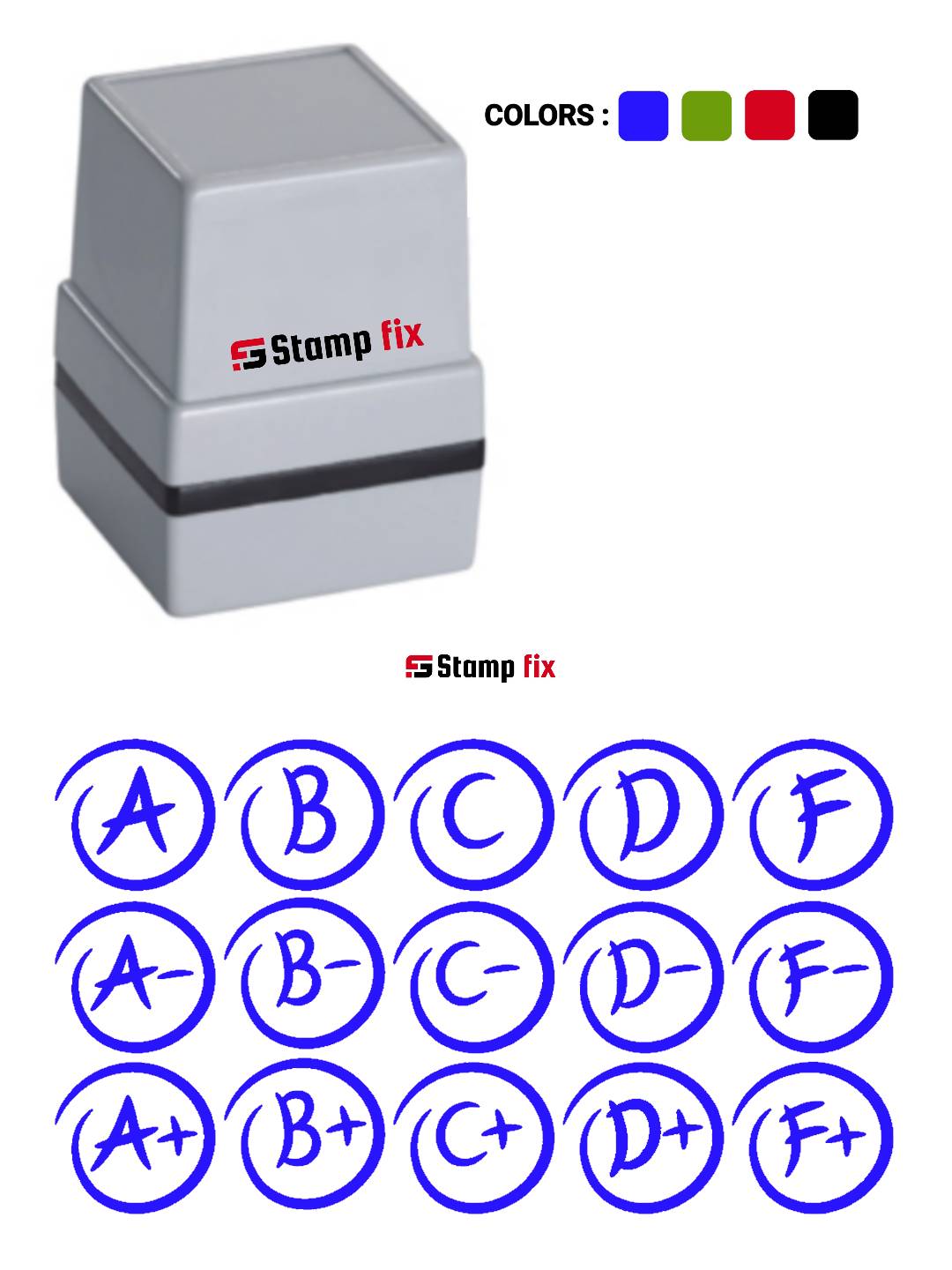 Pre Ink teachers grade stamp, tecahers stamp, school stamp, mark stamp, grade stamp, remark stamp , teachers easy stamp, teachers checking stamp, teachers marking stamp, Stamp by StampFix, a self-inking stamp with high-quality impressions
in India, nylon stamp, rubber stamp, pre ink stamp, polymer stamp, urgent stamp