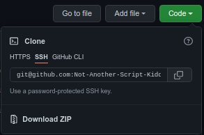 GitHub clone options