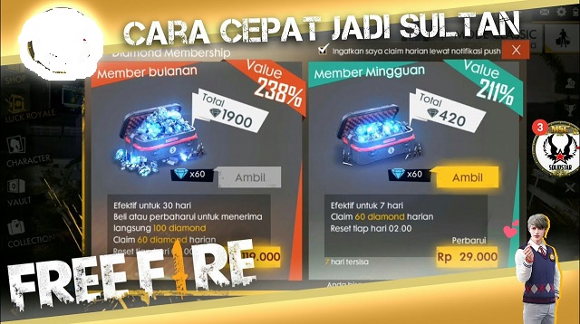 Cara Menjadi Membership Mingguan Free Fire Codashop Cara Menjadi Membership Mingguan Free Fire Codashop Terbaru