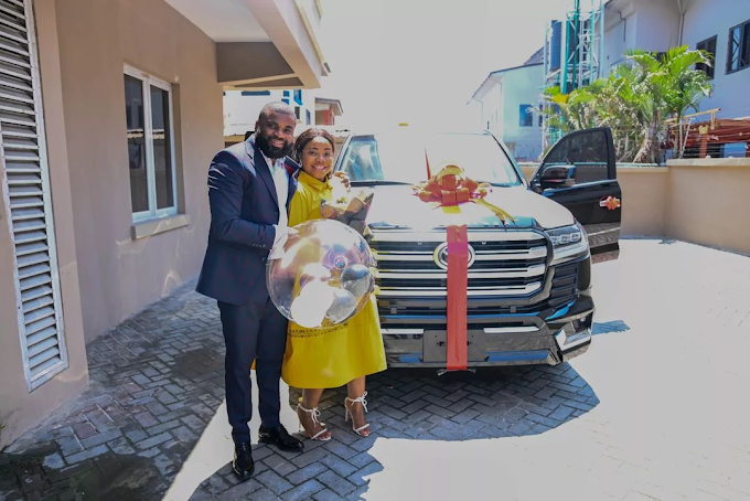 "Na She Get The Car She Just Want The Husband to Get the Praise" - See Reactions As Mercy Chinwo's Husband, Pastor Blessed Gifts Her Multi Million Naira SUV As She Turns 31 (Photos)