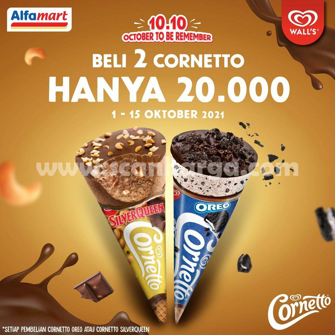 ALFAMART Promo Beli 2 Cornetto Walls hanya Rp. 20.000 Aja