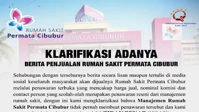 JUMPA PERS TERKAIT RUMAH SAKIT " PERMATA CIBUBUR " 