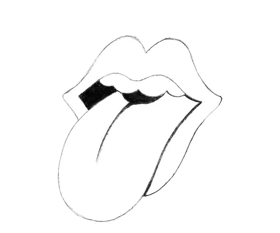 рисунок логотипа Rolling Stones