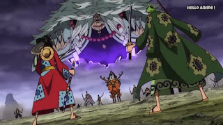 ワンピースアニメ 898話 ワノ国編 | ONE PIECE バジル・ホーキンス ストローマン ワラワラの実 Basil Hawkins