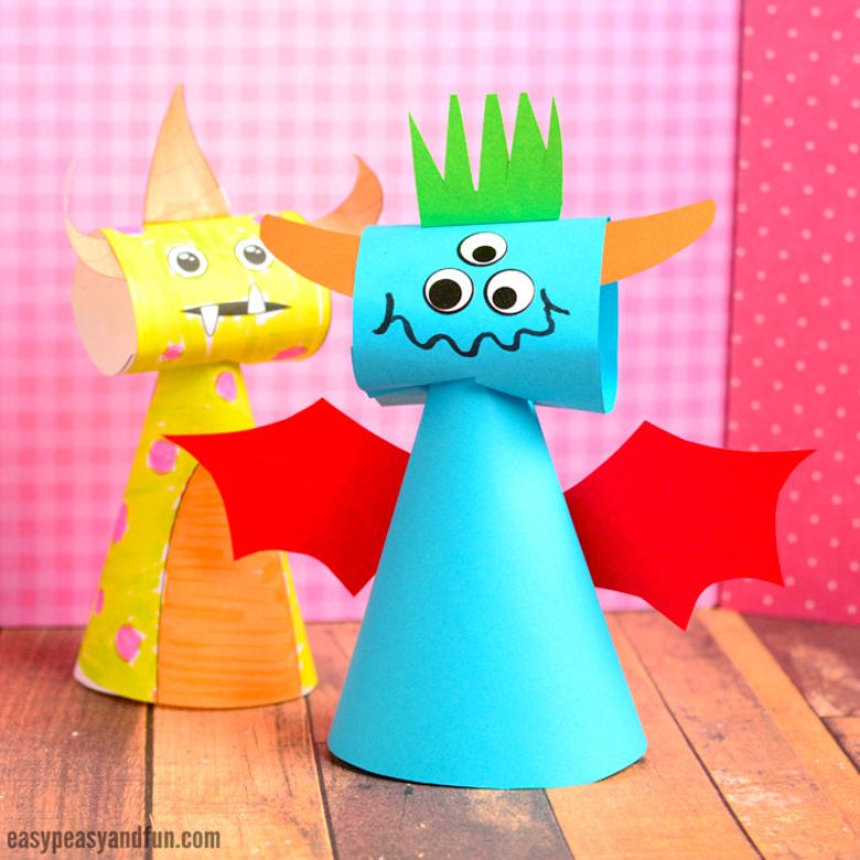 Paper cone monster craft