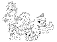 Palace pets coloring page