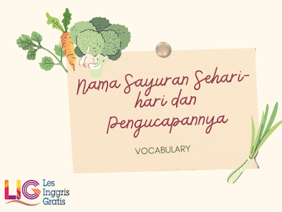 Vocab Nama Sayuran