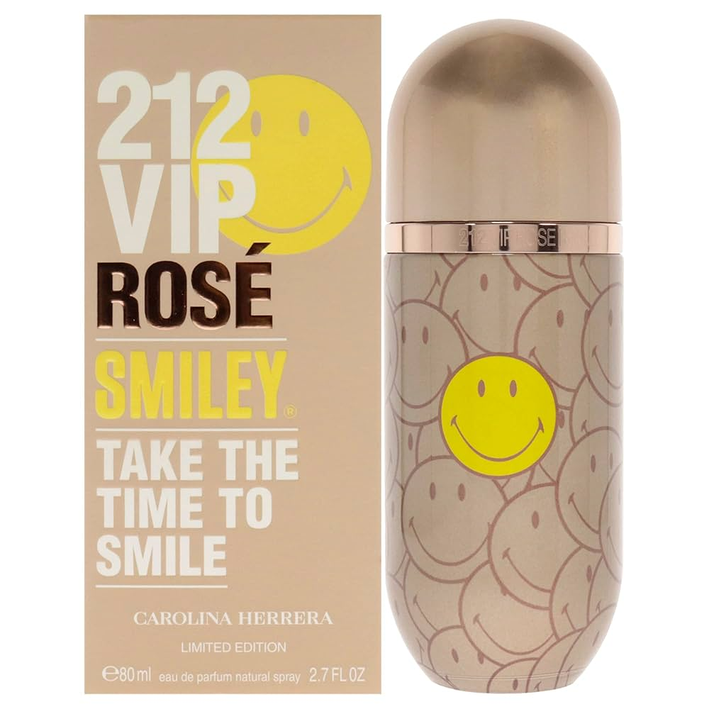212 VIP ROSE SMILEY PARA MUJERES 80ML EDP CAROLINA HERRERA