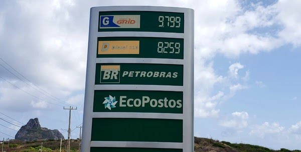 Gasolina tem novo reajuste em Fernando de Noronha e preço do litro aumenta para R$ 9,79