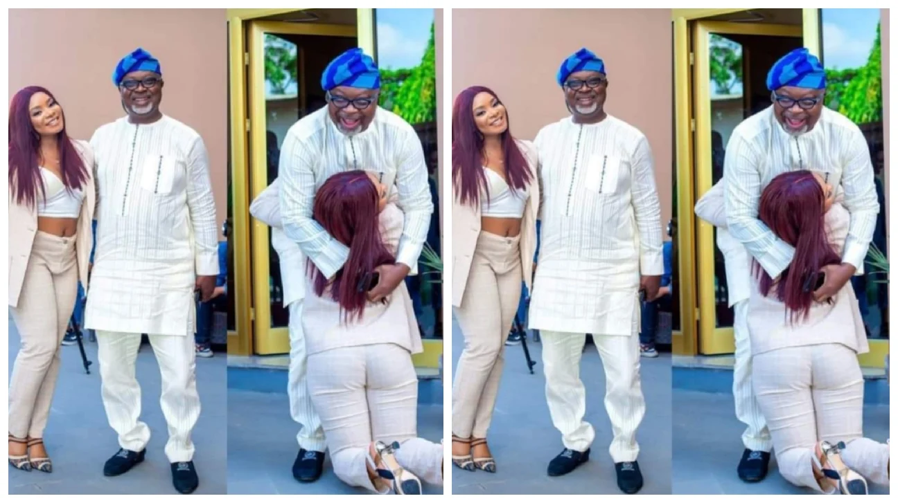 BBNaija: Queen is indeed a wife material, check out how she greeted Saga's dad (Photos)