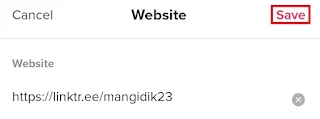 add linktree link to tiktok bio