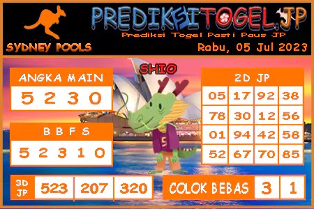 Prediksi Togel Sidney JP Rabu 05 Juli 2023