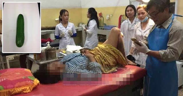 Wanita dikejarkan ke hospital kerana terjatuh atas timun