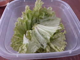 Seaweed and lettuce for lunch