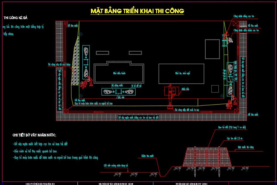 bản vẽ cad kè đá hộc