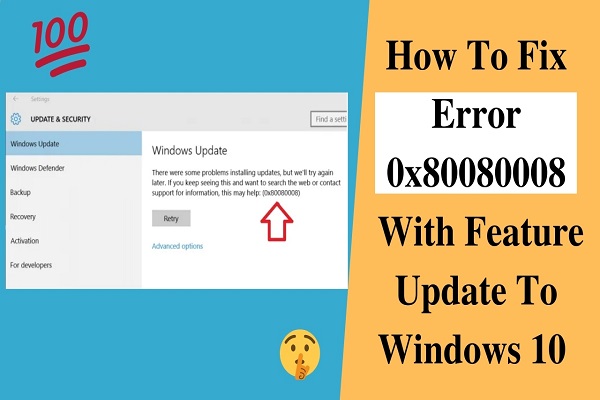 Feature Update to Windows 10, Version 1903 - Error 0x80080008