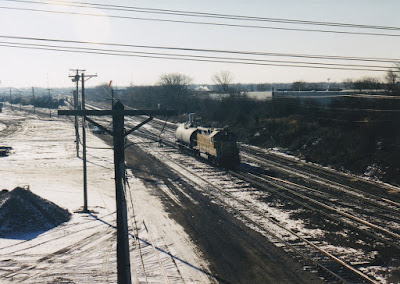 Union Pacific GP38-2 #393 in Butler, Wisconsin, on December 7, 2002