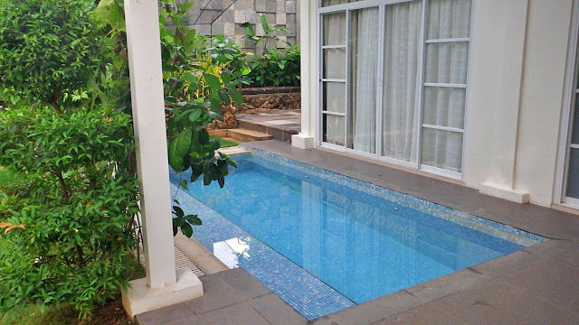 villa with mini-swimming pool at Aziza Paradise Hotel, Palawan