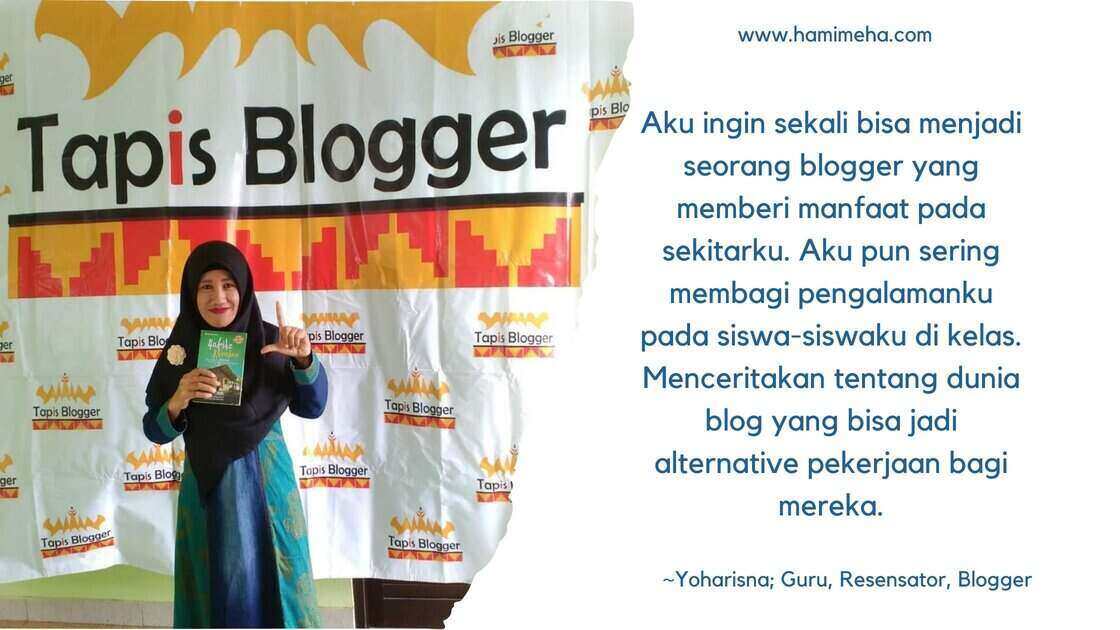 Yoharisna seorang guru dan blogger