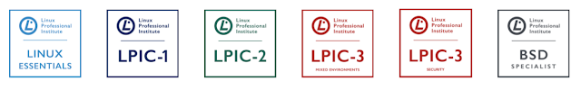 Linux Professional Institute (LPI), LPI Linux Essentials, LPIC-1, LPIC-2, LPIC-3, LPIC-OT, BSD Specialist