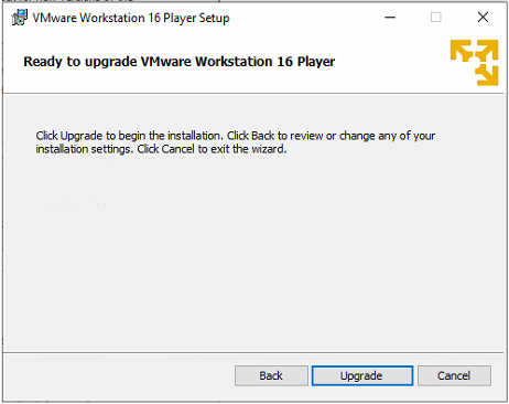 VMware workstation player installation