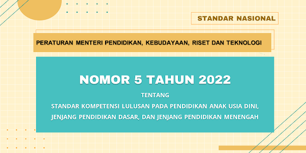 Permendikbudristek No 5 Tahun 2022 tentang Standar Kompetensi Lulusan Pauddikdasmen