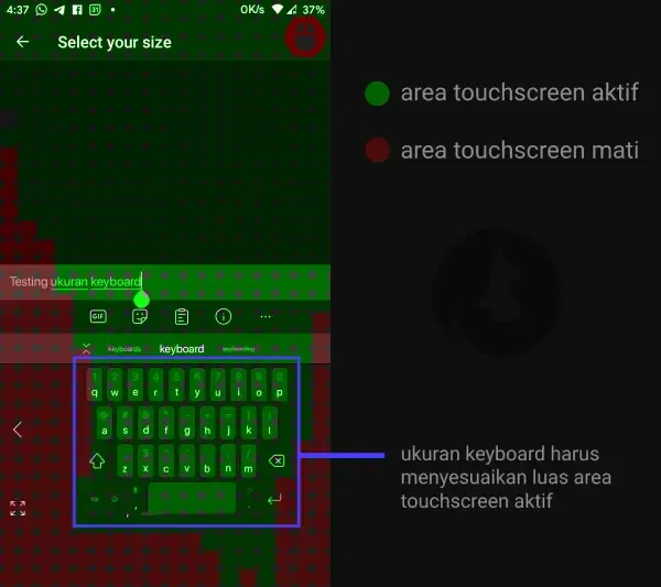 Cara menggunakan keyboard hp touchscreen rusak sebagian