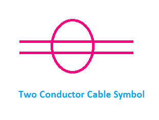 Two Conductor Cable Symbol