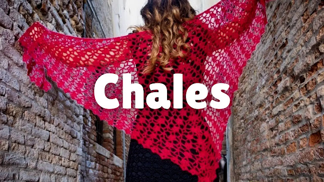 28 Tutoriales de CHALES PARA DAMA a Crochet, todos explicados paso a paso muy bien