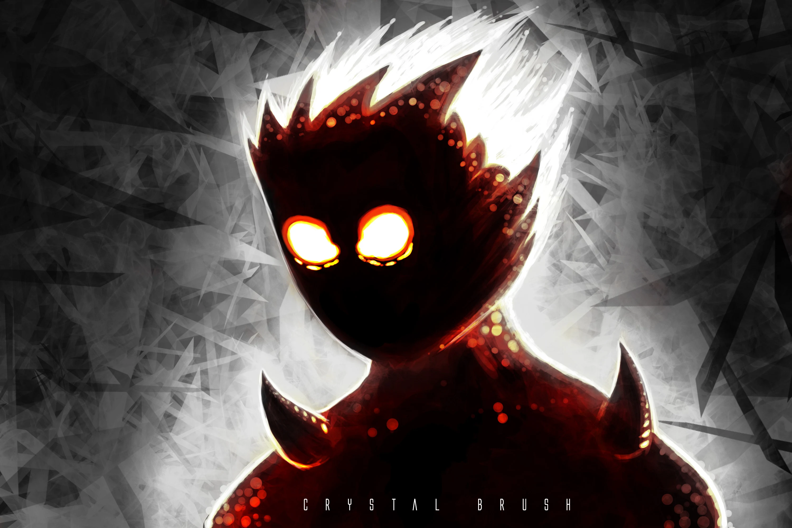 Cole flame character power digital art by crystal brush