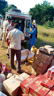 पुलिस ने लाखों रू की बडी मात्रा में अवैध अंग्रेजी शराब जप्त की