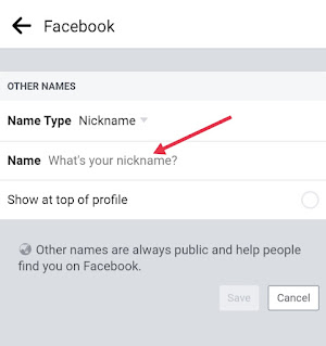 Facebook Par Nickname Kaise Dale